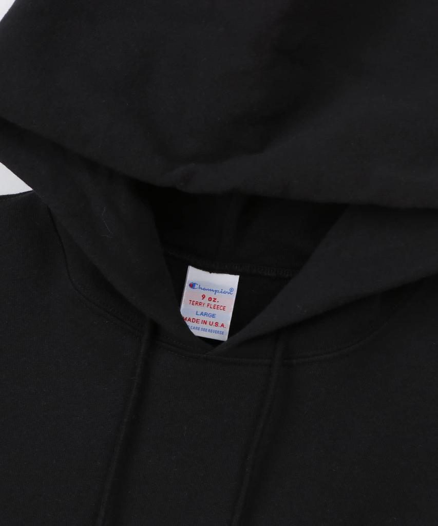 Champion Logo Pullover Made in the 9 Size M to Japanese size One-Point Sweatshirt, USA, oz, C5-P101, Men's, Black, (equivalent M)