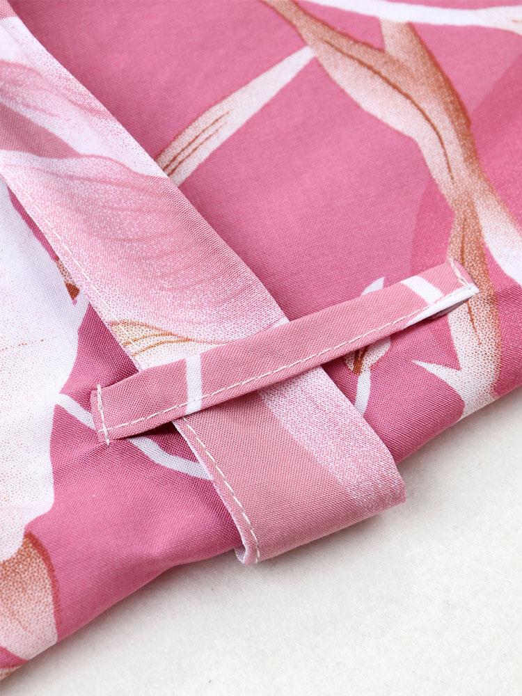 EDOLYNSA Бикини в богемном стиле с принтом, элегантное кимоно с поясом, платье-туника, лето 2024, женская пляжная одежда больших размеров, купальный костюм, накидка Q996