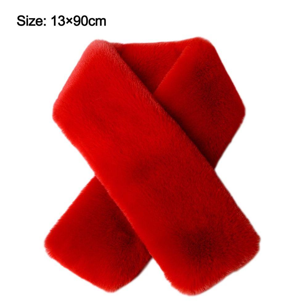 Thicken Winter Warm Shawl Solid Color Neckerchief Wrap Neck Warmer Cross Scarf