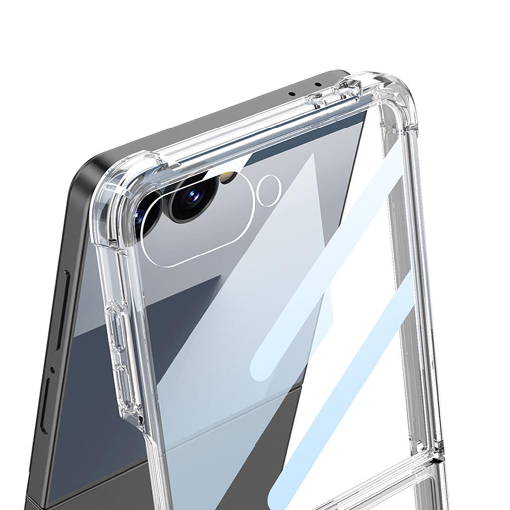 Чехол для мобильного телефона Samsung ZFlip7, складной экран, гальваническое покрытие, Phantom, полностью закрывающий, силиконовый браслет-оболочка, пленка, защитный чехол, жесткий чехол