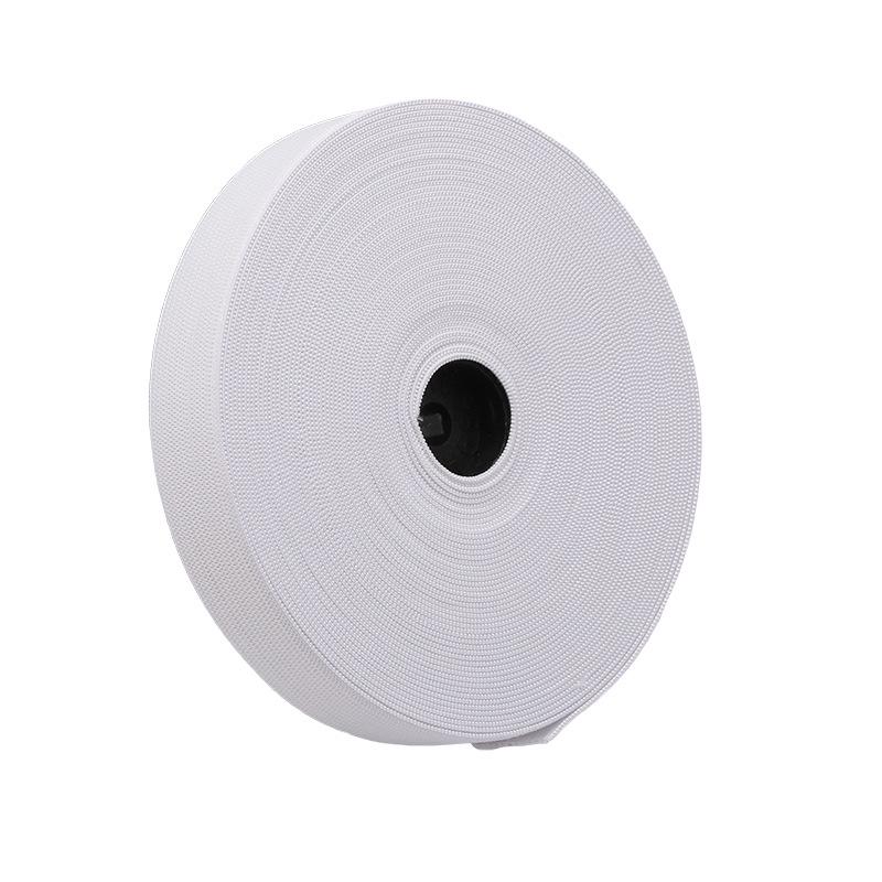 Толстая широкая плоская резинка - двухслойная, высокая эластичность, черного и белого цвета