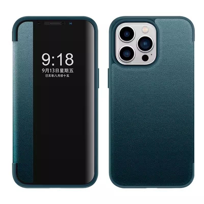 Подходит для iphone17 раскладушка кожаный чехол чехол для мобильного телефона бизнес-окно Apple 16PROMAX всесторонний защита 15 противоударный