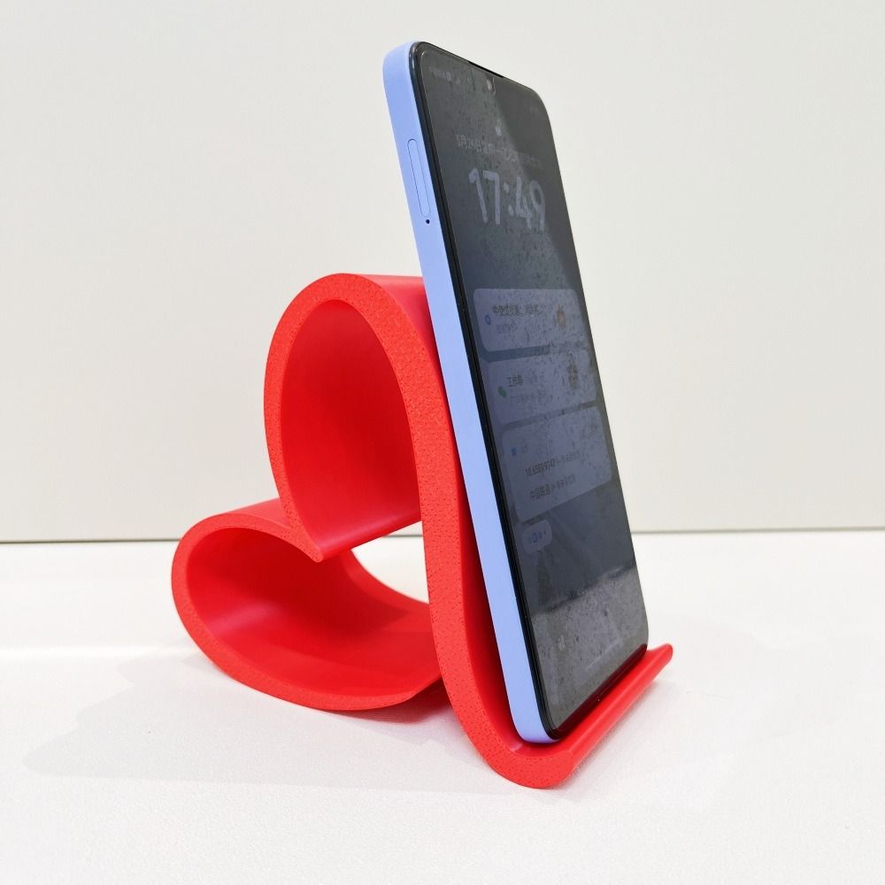Anti-slip Heart Shaped Phone Stand PLA Girl Desk Lazy Bracket Lover's Gift