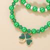 5/6/7/8 шт. браслет Shamrock набор St. День Святого Патрика Ирландские бусы из бисера со стеклянными бусинами и подвесками