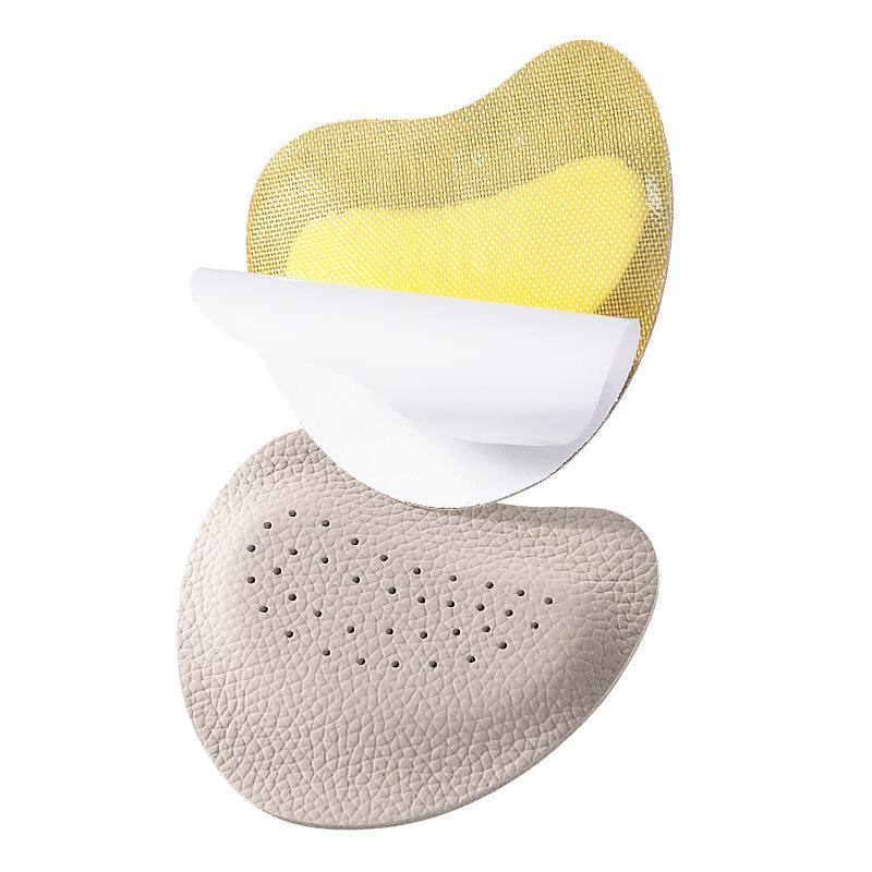 Ультрамягкие кожаные нескользящие впитывающие пот подушечки для передней части стопы для сандалий и каблуков - подушечка для защиты от боли половинного размера