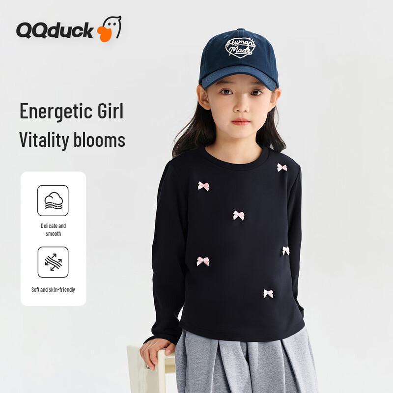 Длинный рукав для девочек QQ DUCK со сладким бантом