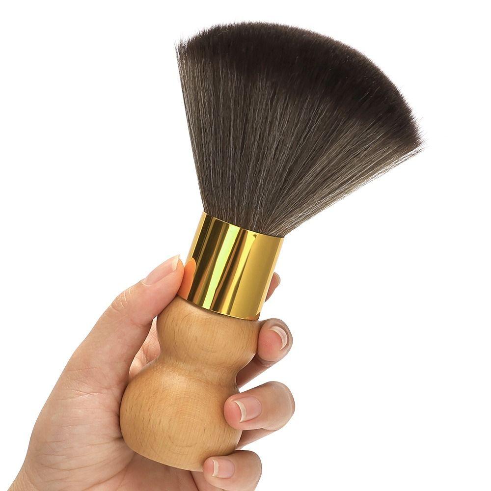 Wooden Handle Salon Brush Soft Brush Hair Cleaning Brush Fashion Barber Brush Home Use