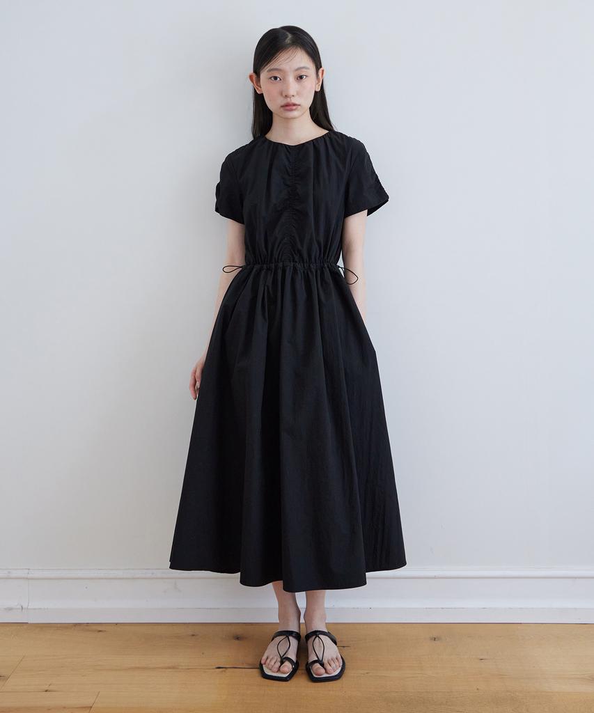 Step Around Half Sleeve String One-Piece_Black