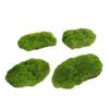 4Pieces Faux Moss Decors for Crafts Artificial Moss Mats Decorative Ornaments for Home and Garden Potted Plant Decors