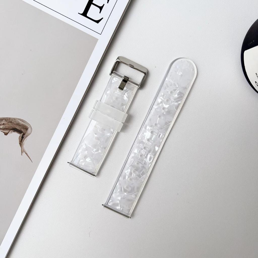 20 мм 22 мм универсальный ремешок для часов - TPU Shell Zebra Pattern Летний дышащий спортивный ремешок для умных часов Samsung Galaxy Watch Huawei Watch Xiaomi Watch