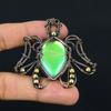 В форме черепахи молочный опал драгоценный камень медная проволока обертывание ручной работы кулон ювелирные изделия подарок для любви