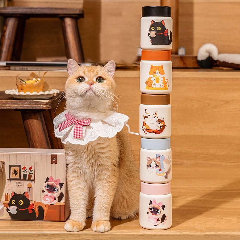 Милая вакуумная фляга-кошка 150 мл, герметичная, сохраняет холод/горячее, термокружка, 316 нержавеющая сталь, портативная, с термоизоляцией, для студентов