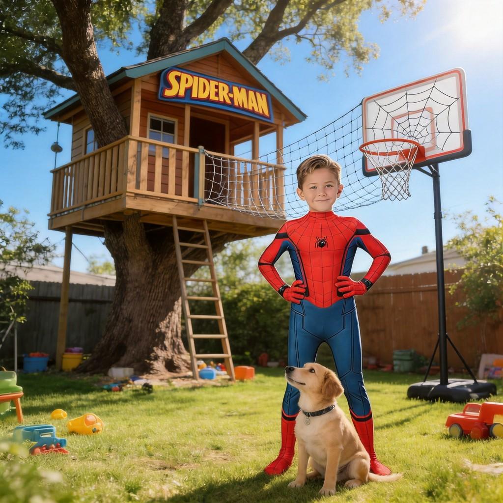 Spiderman Full Body Cosplay Costume With Milk Silk Fabric For Role Play