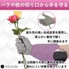 Ailunate Garden Gloves, Rose Pattern, Long, Thorn-Resistant Leather Gardening Gloves, Stylish Women's (Size L, Light Purple)