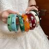 Zircon Rhinestone Colored Bracelet Bohemian Retro Hand Ring Unique Acrylic Bangle  Women