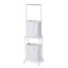 Daiya FLaundry 058162 Laundry Laundry Basket with Large Foldable Laundry Laundry Perfect for Dressing Laundry W X L X H Cart, 2-Tier Casters, Slim,