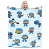 P-POCOYO Warm Soft Blanket  Girls Boys Plush Throw Blanket Print Living Room Flannel Bedspread Sofa Bed Cover