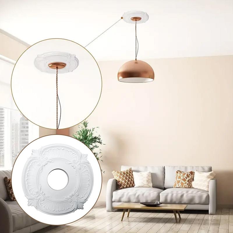 1шт декоративный потолочный вентилятор медальон круглая ПУ световая панель для светильников потолочные вентиляторы люстры 30см