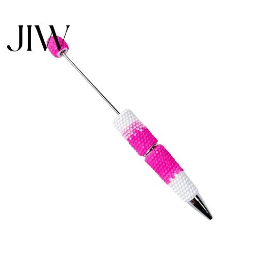 Novelty Rainbow Pens DIY Beadable Pen, Colorful Fancy Beaded Crafting Ballpoint Gift for Students, Party Favors, Creative Office Supplies Decorative