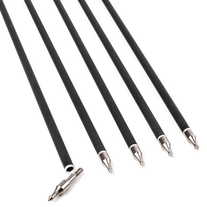 Junshi Mixed Carbon Archery Arrows with Detachable Tips (12-Pack)