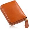 Coin Case Italian Leather Full Grain Leather Coin Purse Wallet Skimming Prevention Genuine Leather Men's (Italian/Camel)