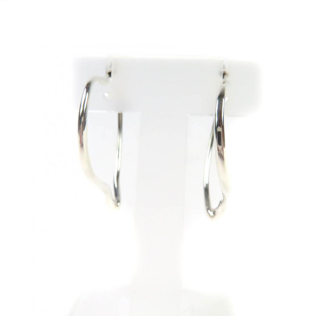 Great TIFFANY&Co. Pierce Open Heart Hoop Pierce Silver 925 Women Used