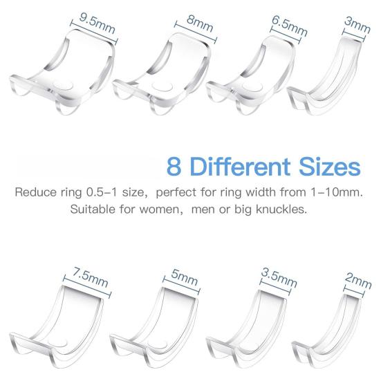 1 комплект регулятора размера кольца с внутренней прокладкой, прозрачный безболезненный гибкий многоразовый универсальный ювелирный комплект, подходящий для свободного кольца на палец, спиральный переходник, комплект пружинного шнура