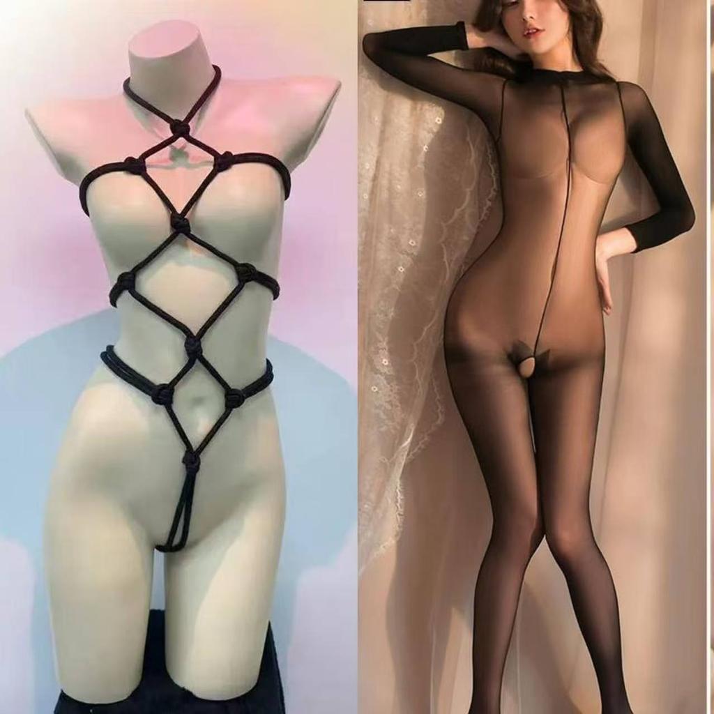 Sexy small-breasted erotic underwear Sexy bundled SM flirting seduction rope suit seduction net uniform woman