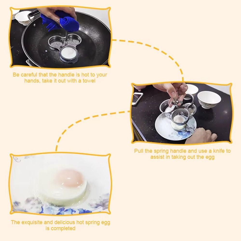 3 Grids Egg Poaching Pan Non-Stick Eggs Cooker High Quality Pocket Eggs Cup Steaming
