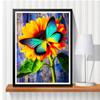 5D Diy Алмазная картина Подсолнухи и бабочки Набор для вышивки крестом Полная алмазная вышивка Мозаика Художественная картина Стразы Декор Подарок