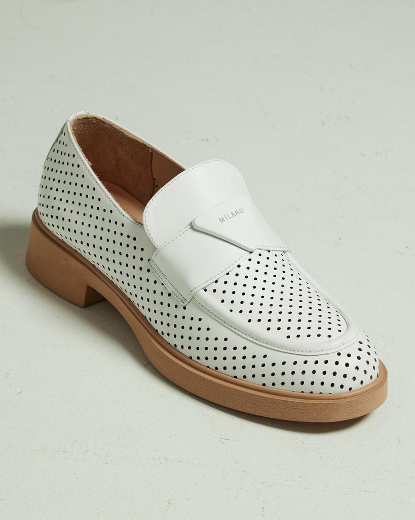 Perforated Loafers Mario Muzi 5756 36 White Leather