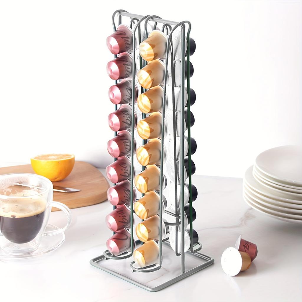 Металлический держатель для кофейных капсул, хромированная подставка, стойка для хранения капсул для кофе