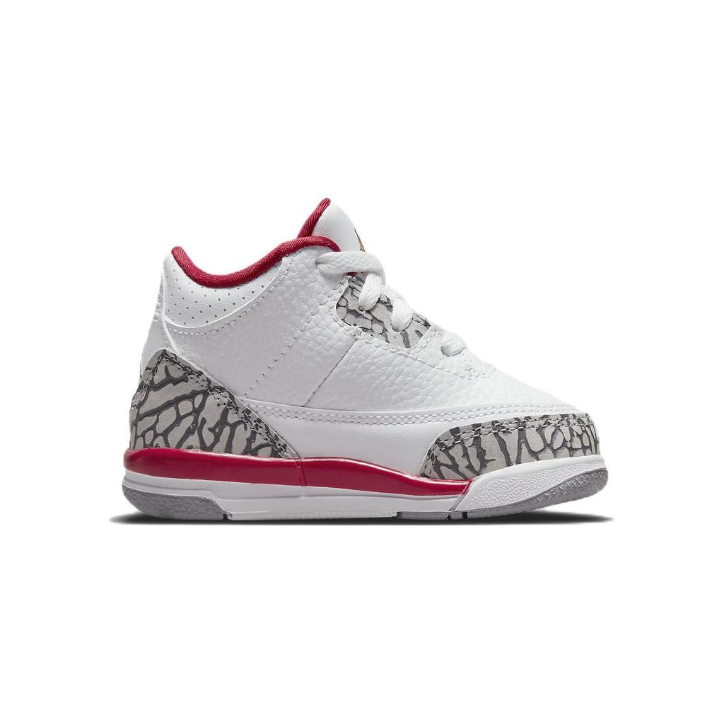 Кроссовки Air Jordan 3 Retro TD Cardinal Red Baby White Light-Curry Cement-Grey 832033-126