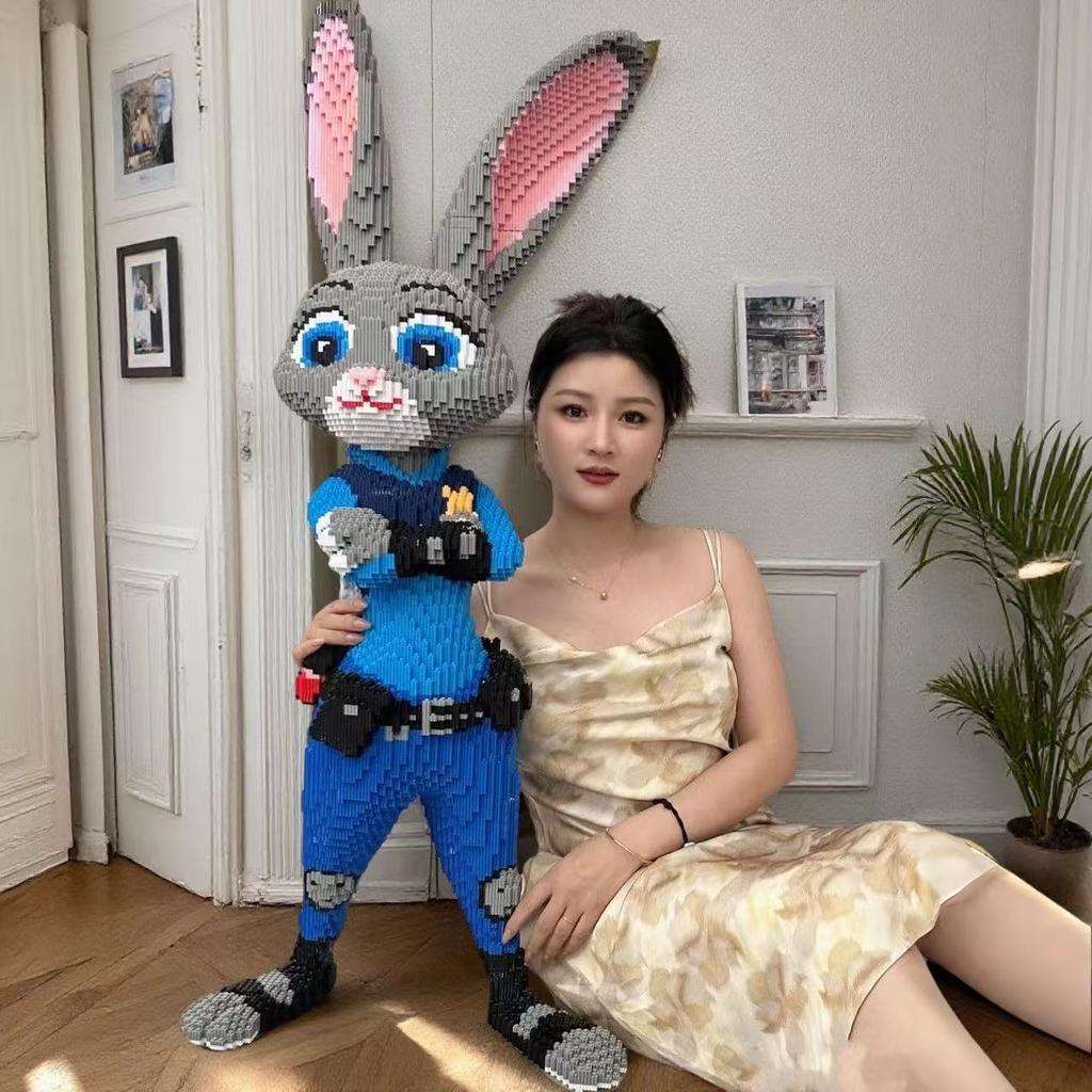 92 см Аниме Лиса Джуди Ник Миниатюрные Строительные Блоки Мультфильм Зверополис 2 Модель Украшение Игрушка Взрослые Дети Сюрприз Подарок