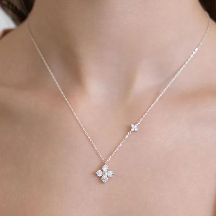 (Серебро 925 пробы) Ожерелье Grande Fleur NZ2526