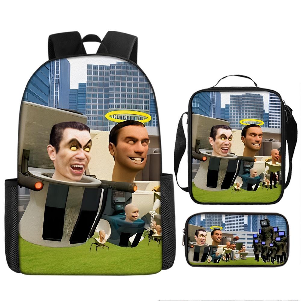 Туалетный человек пародия школьный рюкзак новый ученик рюкзак ранец пенал