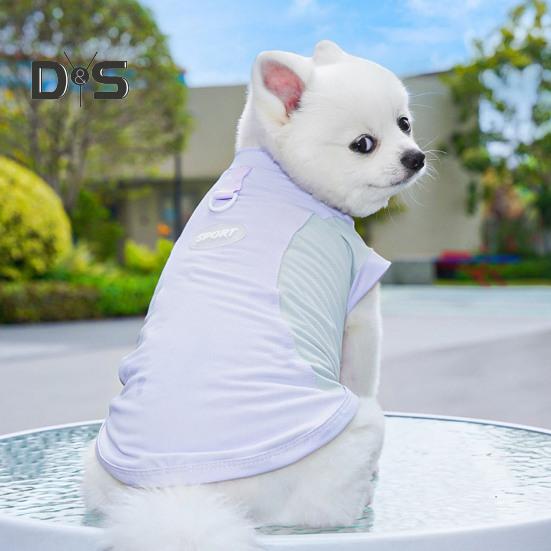 Солнцезащитная рубашка для собак, дышащая, быстросохнущая, охлаждающая футболка из ледяного шелка для собак, летняя одежда без рукавов для маленьких и средних собак
