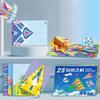 25Pcs Art Learning Airplane Origami Kit Paper Handmade Colored Paper Set Montessori 3D Cartoon Versatile Paper Aircraft Toy