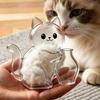 Капсула для кошачьей шерсти Прозрачный держатель для кошачьих усов Ваза Магнит на холодильник Банка для кошачьей шерсти Сувенир для владельцев кошек Декор для холодильника