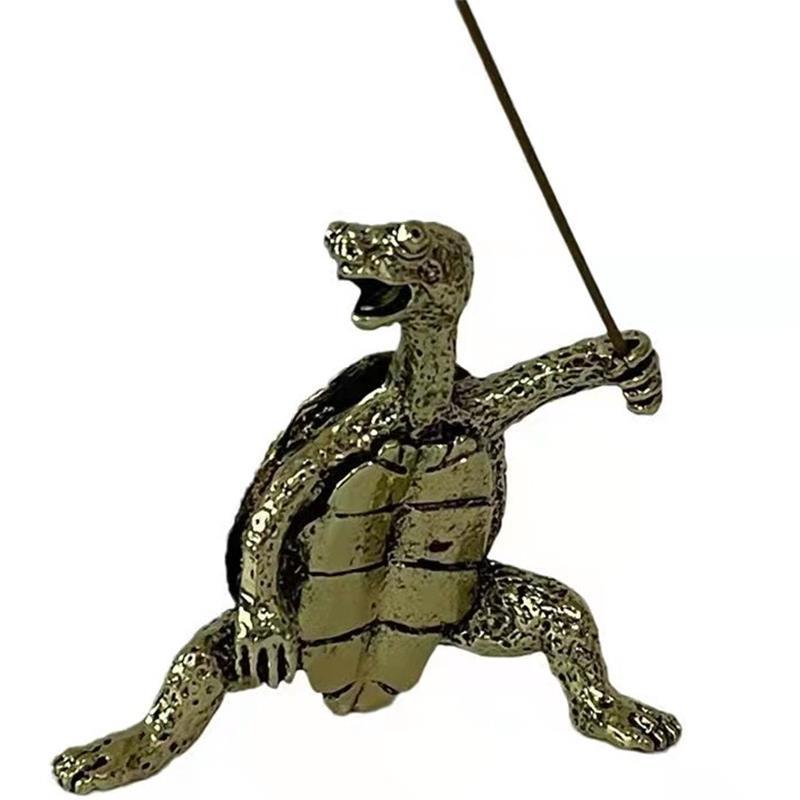 Домашняя комната Кунг-фу Черепаха Украшение комнаты Украшение стола Забавная курильница Joss-Stick Основание для благовоний