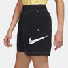 Nike Sport Casual Woven High-Waist Breathable Shorts With Large Logo Women Bottoms Black DM6753-010