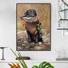 5d Diy Diamond Painting Dog Hunt Full Round Resin Diamond Embroidery Cross Stitch Wedding Decoration