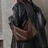 Leather Women's Bags, New Cowhide Shoulder Bags, Retro Commuter Underarm Bags, Fashionable and Versatile Niche Messenger Bags