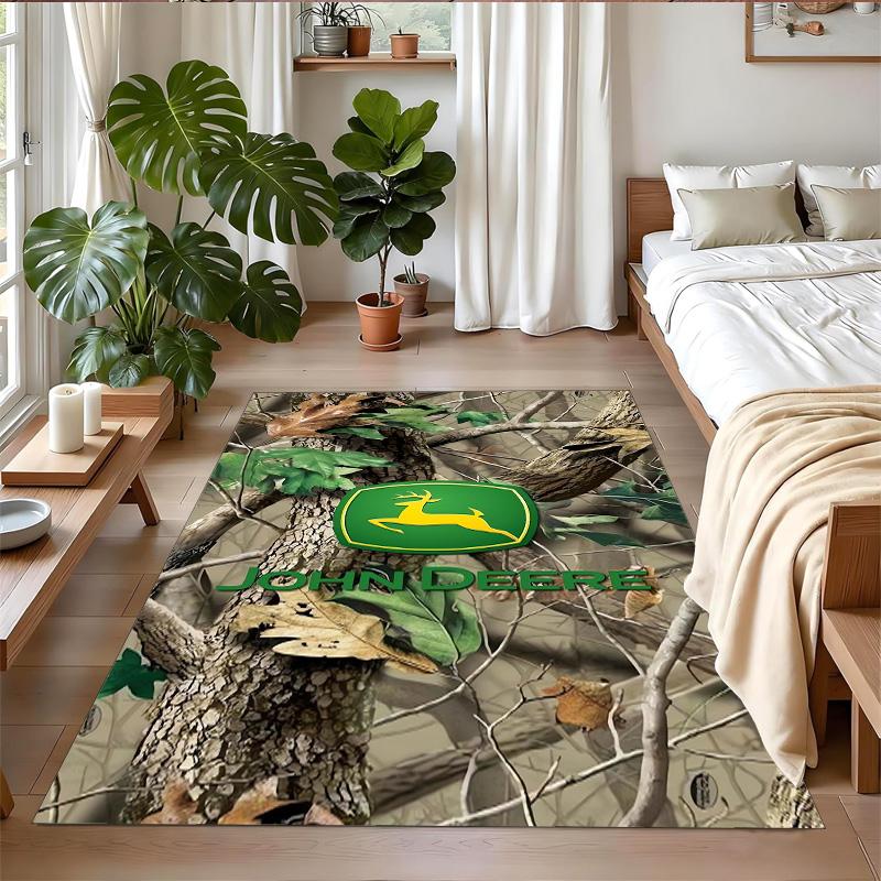 John Deere Print Crystal Velvet Plush Rug Anti?Slip Wear?Resistant Floor Carpet For Indoor Household Home Decoration
