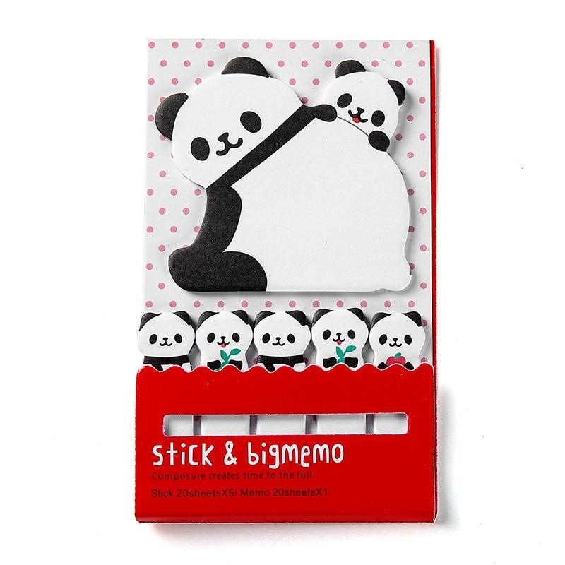 1 Pieces Lovely Animal Cat Panda Tower Sticky Notes Memo Pad Paper School Supplies Planner Stickers Stationery