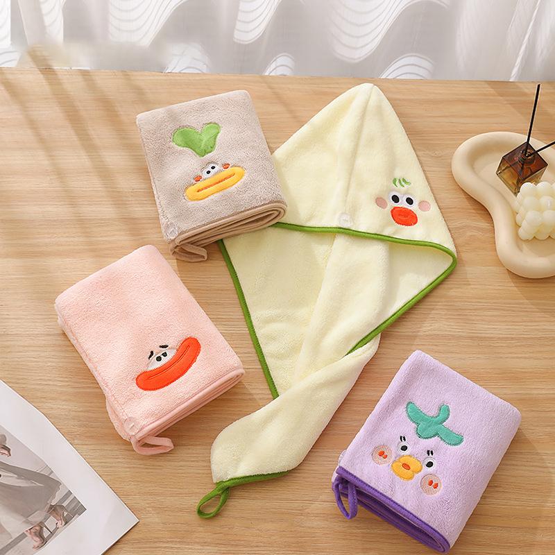 Cute Polyester Hair Towel Wrap For Kids,Hair Drying Towels Rapid Dry Hair Turban Funny Twist Hair Towel For Women Girls Kids