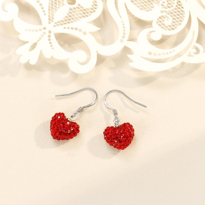 Love Earrings Women's Red Festive Earrings Chinese Style Niche Fashion Versatile Temperament Earrings