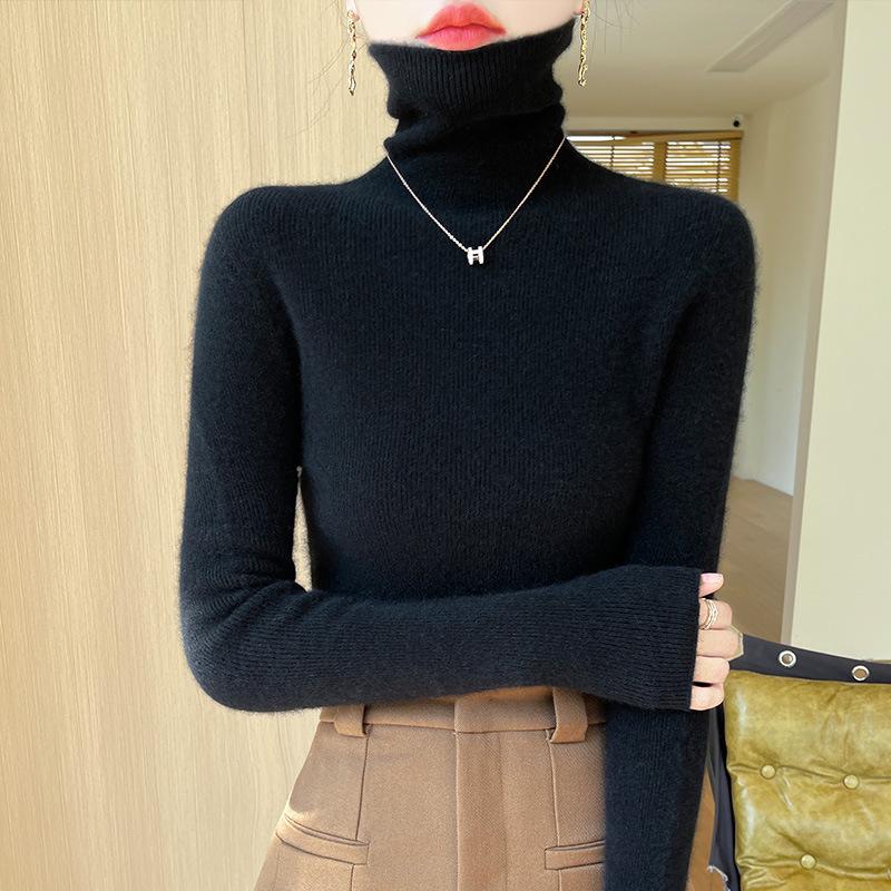 Women's Turtleneck Slim Fit Pullover Knit Sweater, Long Sleeve, Autumn/Winter Collection
