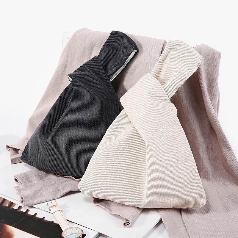 Ретро-кордерой Knotted Wristlet - Мини-сумка для женщин