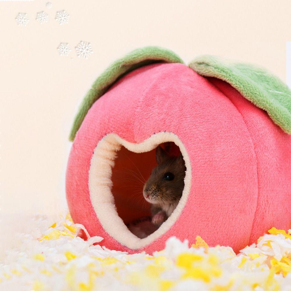 Cartoon Hanging Hamster Hammock Fruit Shape Hamster Cotton House Guinea Pig Nest Winter
